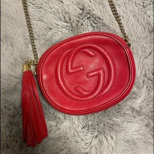 Red Gucci crossbody bag